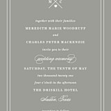 "Framed Details" - Wedding Invitations in Pebble by Kimberly FitzSimons - Close-Up