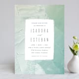 "Painted Sea" - Wedding Invitations in Seafoam by Hooray Creative - Front