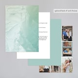 "Painted Sea" - Wedding Invitations in Seafoam by Hooray Creative - Back of Card