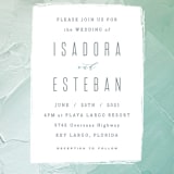 "Painted Sea" - Wedding Invitations in Seafoam by Hooray Creative - Close-Up
