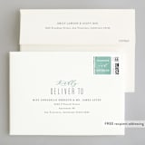 "Painted Sea" - Wedding Invitations in Seafoam by Hooray Creative - FREE Recipient Addressing