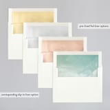 "Painted Sea" - Wedding Invitations in Seafoam by Hooray Creative - Envelope Liner Options
