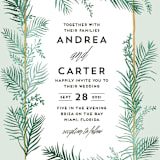 "Destination" - Wedding Invitations in Palm by Pink House Press - Close-Up