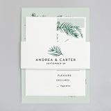 "Destination" - Wedding Invitations in Palm by Pink House Press - Assembled
