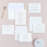 "Forever And" - Wedding Invitations in Black Tie by Kim Dietrich Elam - Invitation Suite