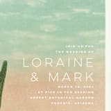 "Postcard from the Desert" - Wedding Invitations in Sunset by Pink House Press - Close-Up
