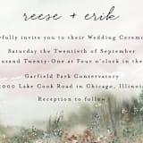 "Sweet Setting" - Wedding Invitations in Carnation by Lindsay Megahed - Close-Up