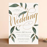 "Love Grows" - Wedding Invitations in Leaf by Leah Bisch - Front