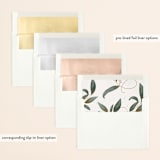 "Love Grows" - Wedding Invitations in Leaf by Leah Bisch - Envelope Liner Options