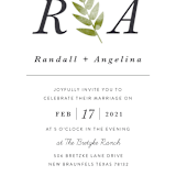 "Watercolor Leaf" - Wedding Invitations in Porcelain by Hanna M - Close-Up