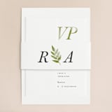 "Watercolor Leaf" - Wedding Invitations in Porcelain by Hanna M - Assembled