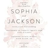 "Ethereal Bouquet" - Wedding Invitations in Blush by Petra Kern - Close-Up
