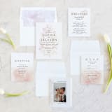 "Ethereal Bouquet" - Wedding Invitations in Blush by Petra Kern - Invitation Suite