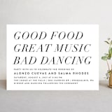 "Bad Dancing" - Wedding Invitations in Dove by Amy Payne - Front