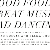 "Bad Dancing" - Wedding Invitations in Dove by Amy Payne - Close-Up