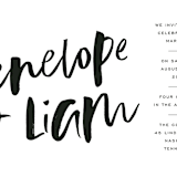 "Love Actually" - Wedding Invitations in Onyx by Design Lotus - Close-Up