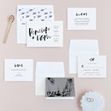 "Love Actually" - Wedding Invitations in Onyx by Design Lotus - Invitation Suite