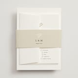 "Sense and Sensibility" - Wedding Invitations in Cloud by Design Lotus - Assembled with Belly Band