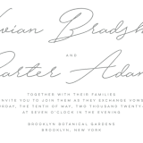 "Brooklyn" - Wedding Invitations in Cement by Lauren Chism - Close-Up