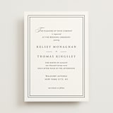 "Story Line" - Wedding Invitations in Snow by Kimberly FitzSimons - Front