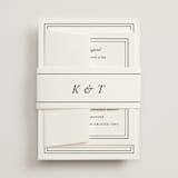 "Story Line" - Wedding Invitations in Snow by Kimberly FitzSimons - Assembled with Belly Band