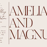 "Side Column" - Wedding Invitations in Leather by Alethea and Ruth - Close-Up