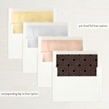 "Side Column" - Wedding Invitations in Leather by Alethea and Ruth - Envelope Liner Options