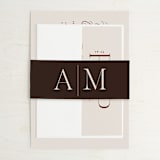 "Side Column" - Wedding Invitations in Leather by Alethea and Ruth - Assembled