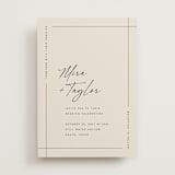 "Modernline" - Wedding Invitations in Cotton by April Astudillo - Front