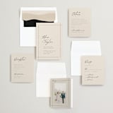 "Modernline" - Wedding Invitations in Cotton by April Astudillo - Invitation Suite
