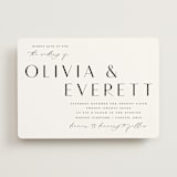 "Modern Classic Names" - Wedding Invitations in Onyx by Emily Betts - Front