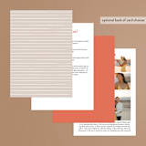 "Lines" - Wedding Invitations in Melon by JeAnna Casper - Back of Card