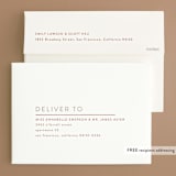 "Lines" - Wedding Invitations in Melon by JeAnna Casper - FREE Recipient Addressing