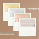 "Lines" - Wedding Invitations in Melon by JeAnna Casper - Envelope Liner Options