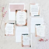 "Overlapping" - Wedding Invitations in Blush by Jennifer Wick - Invitation Suite