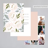 "Peony Floral Frame" - Wedding Invitations in Cornflower by Alethea and Ruth - Back of Card