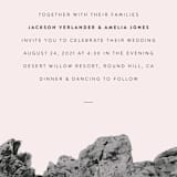 "Desert Rocks" - Wedding Invitations in Blush by Owl and Toad - Close-Up