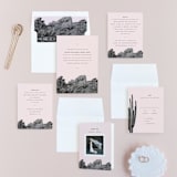 "Desert Rocks" - Wedding Invitations in Blush by Owl and Toad - Invitation Suite