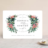 "Painted Laurel" - Wedding Invitations in Peach by Lori Wemple - Front