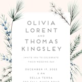 "Winterelle" - Wedding Invitations in Cornflower by Petra Kern - Close-Up