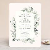 "Gentle Greens" - Wedding Invitations in Fern by Petra Kern - Front