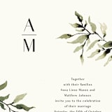 "Rural Romance" - Wedding Invitations in Leaf by Chris Griffith - Close-Up