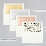 "Rural Romance" - Wedding Invitations in Leaf by Chris Griffith - Envelope Liner Options