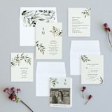 "Rural Romance" - Wedding Invitations in Leaf by Chris Griffith - Invitation Suite