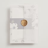 "Nantucket Romance" - Wedding Invitations in Marine by Chris Griffith - Assembled with Vellum Wrap and Wax Seal