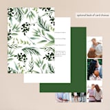 "Mixed Greenery" - Wedding Invitations in Emerald by Susan Moyal - Back of Card