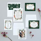 "Nature's Crest" - Wedding Invitations in Forest by Paper Sun Studio - Invitation Suite