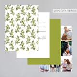 "Watercolor Laurels" - Wedding Invitations in Leaf by Katharine Watson - Back of Card