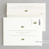 "Watercolor Laurels" - Wedding Invitations in Leaf by Katharine Watson - FREE Recipient Addressing