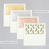 "Watercolor Laurels" - Wedding Invitations in Leaf by Katharine Watson - Envelope Liner Options